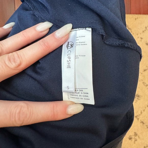 Cupshe Evonne Navy One-shoulder Sheath Dress - Picture 5 of 6